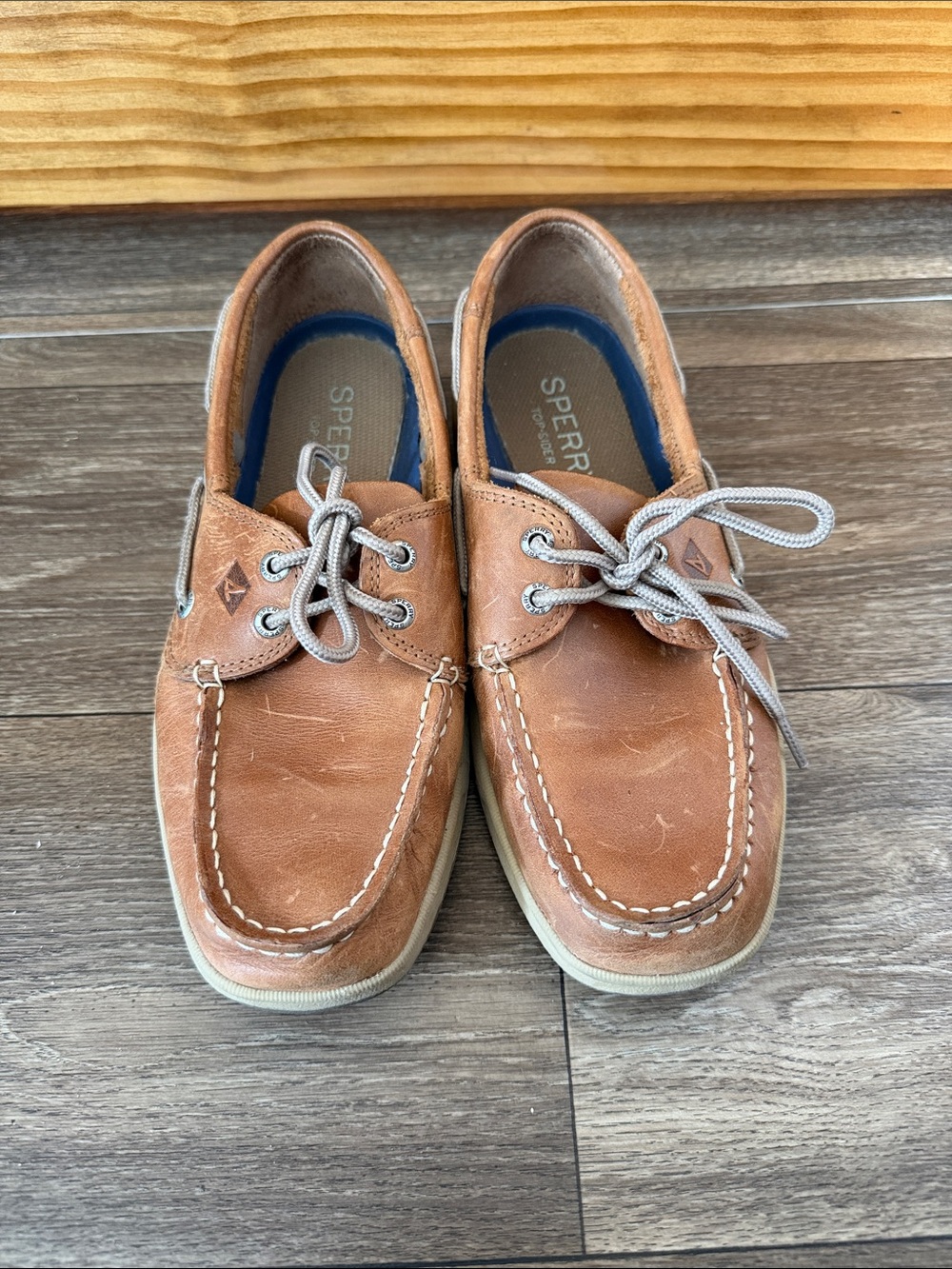 Men’s Sperry Tan Leather Boat Shoes- Size 8